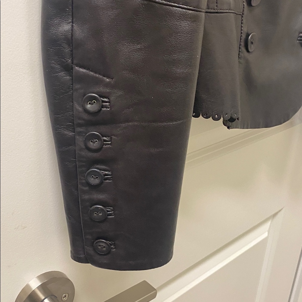 Hoss Intropia womens  leather jacket US Size Small - Picture 4 of 7